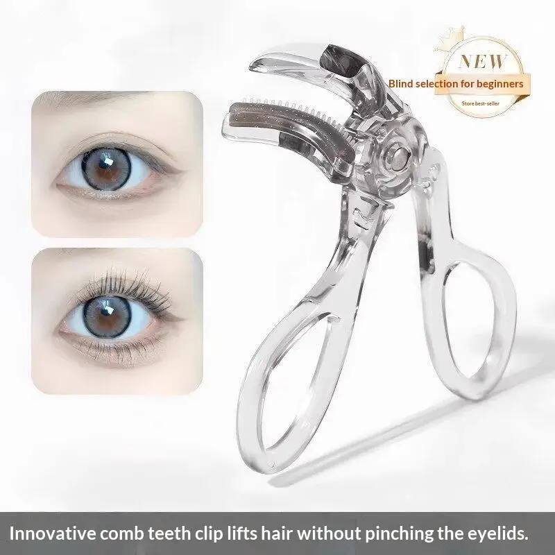 1Pcs Portable Transparent One-Clip Eyelash Curlers Easy To Operate Long-Lasting Styling Wide-Angle And Partial Eyelash Curlers