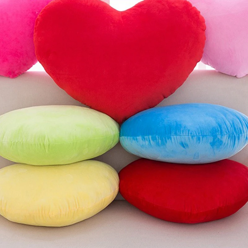 1pc Heart Shape Throw Pillow Cushion Stuffed Plush Doll Toy Gift Sofa Car Home Decorative Cushion Wedding Decoration Kids Toy