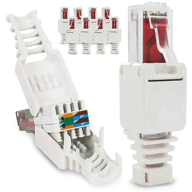 Conector de red RJ45 CAT6 LAN UTP sin herramientas, conector de Cable de instalación CAT5 CAT7, 30 piezas