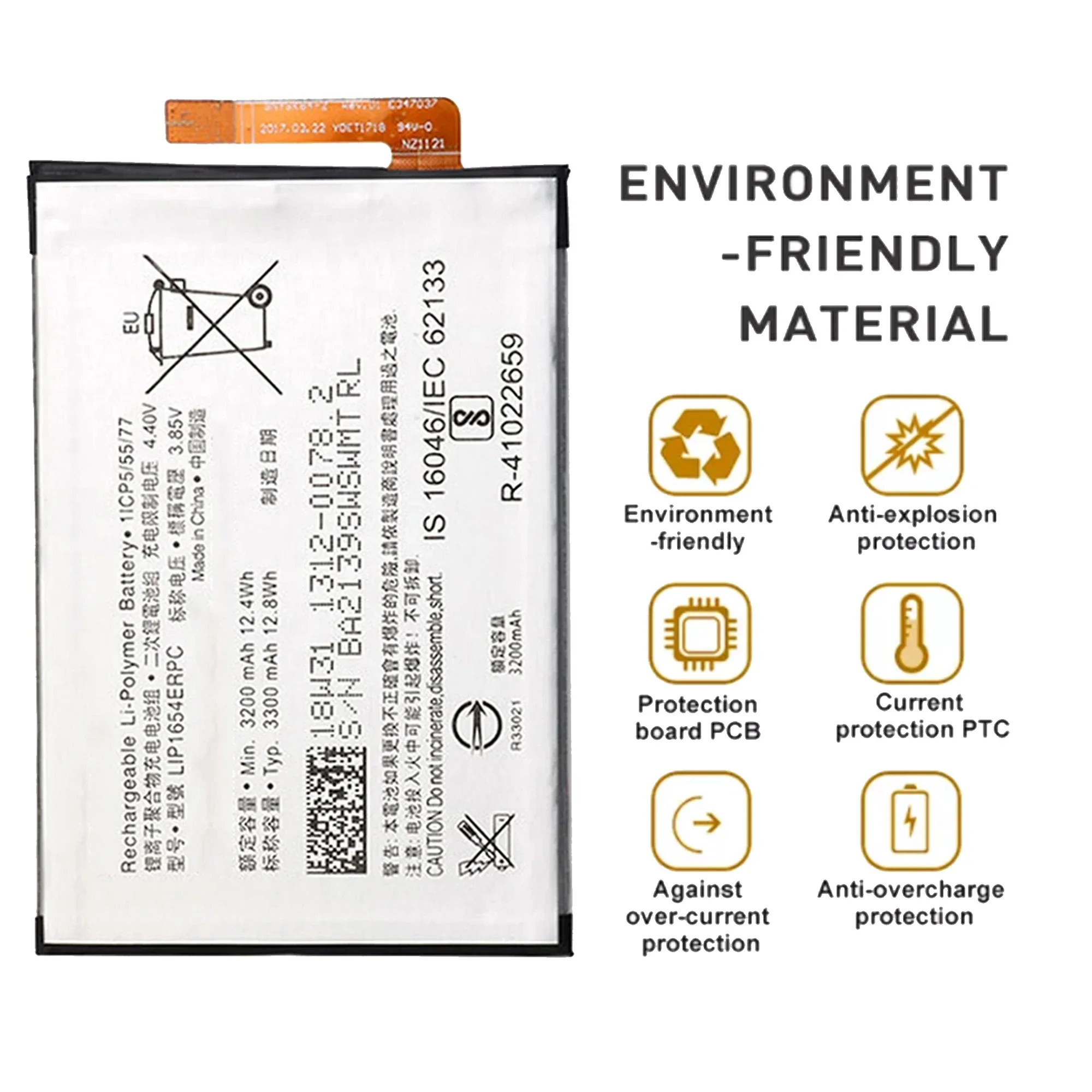 LIP1654ERPC SNYSK84 Battery For Sony Xperia XA 2 XA2 L2 Dual H3321 L3 1309-2675 H3113 H4113 I4312 I3312 Original Capacity phone