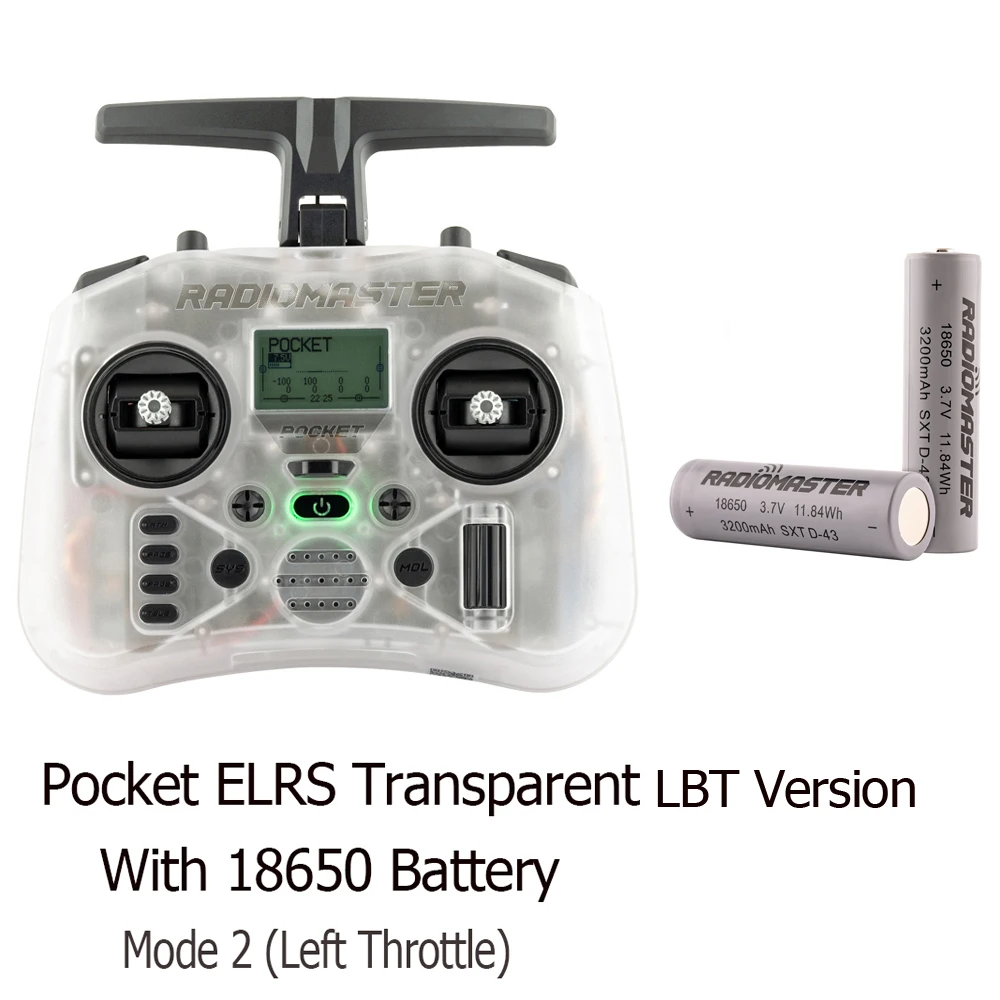 Radiomaster Pocket Hall Gimbal Sender Fernbedienung Tragbare leichte integrierte LED-Licht faltbare Antenne