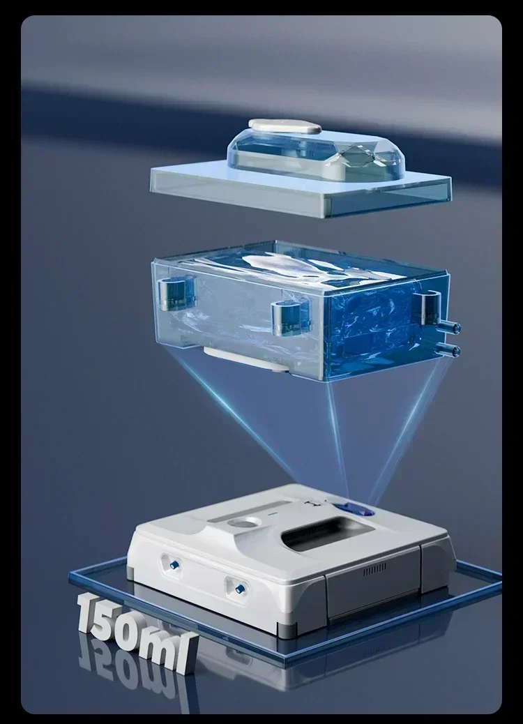 Original     Hutt W10 Window Cleaning Robot Fully Automatic High Floor Outer Window Cleaning Tool 6000pa AI 100-240V Robot