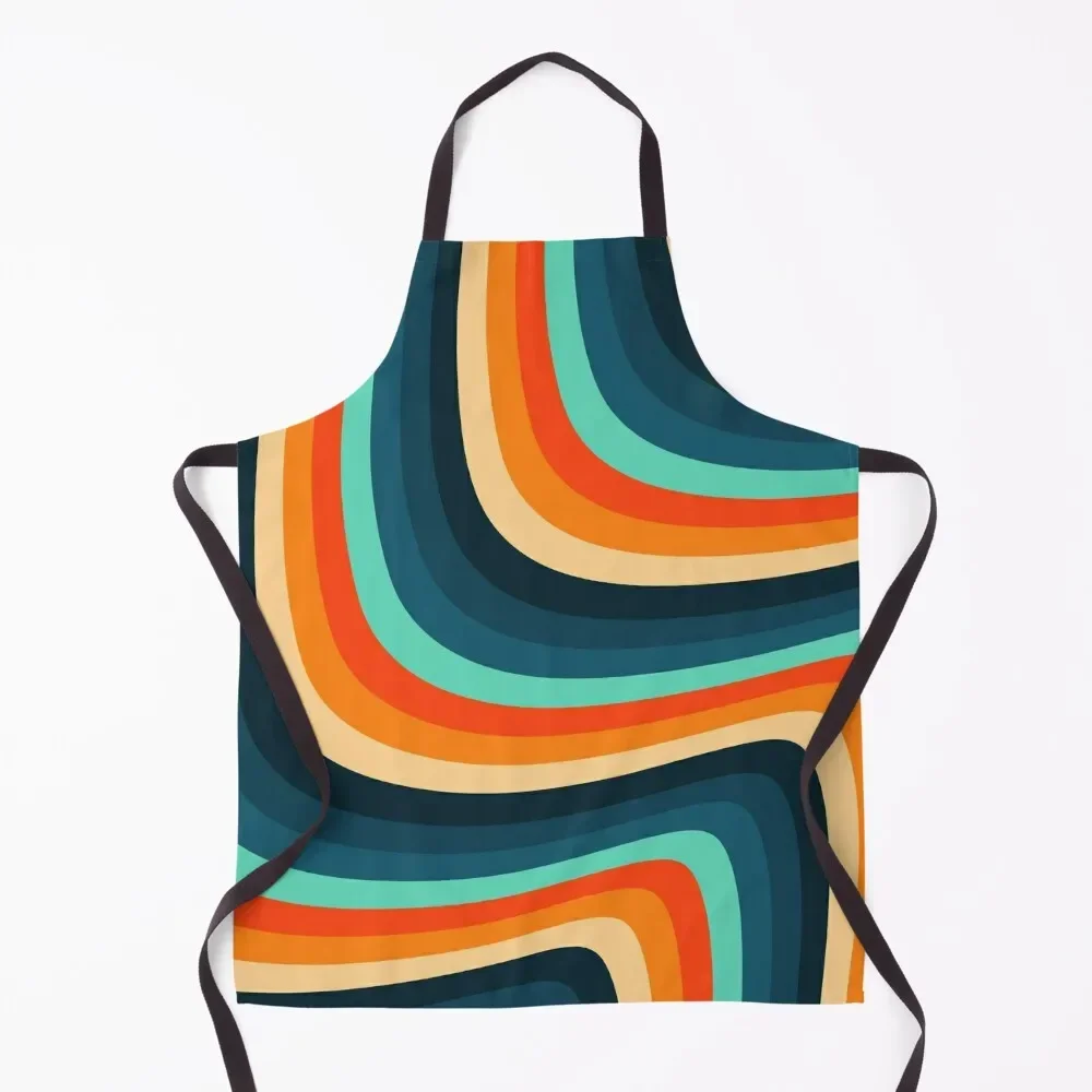 

70s Retro Stripes Vintage Apron Kitchen Accessories 2022 for home useful pieces All For Kitchen And Home Apron