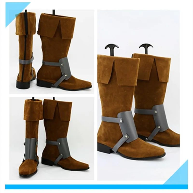 Cartoon Prinz Flynn Cosplay Reiter Schuhe Stiefel Erwachsene Männer Fantasia Schuhe Halloween Fantasy Kostüme Verkleidung Zubehör