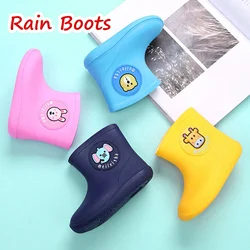 New Lovely Cartoon High Quality Children Rainboots Baby Boys Girls Water Shoes Four Seasons Shoes Non-Slip Rain Boots Kids botas