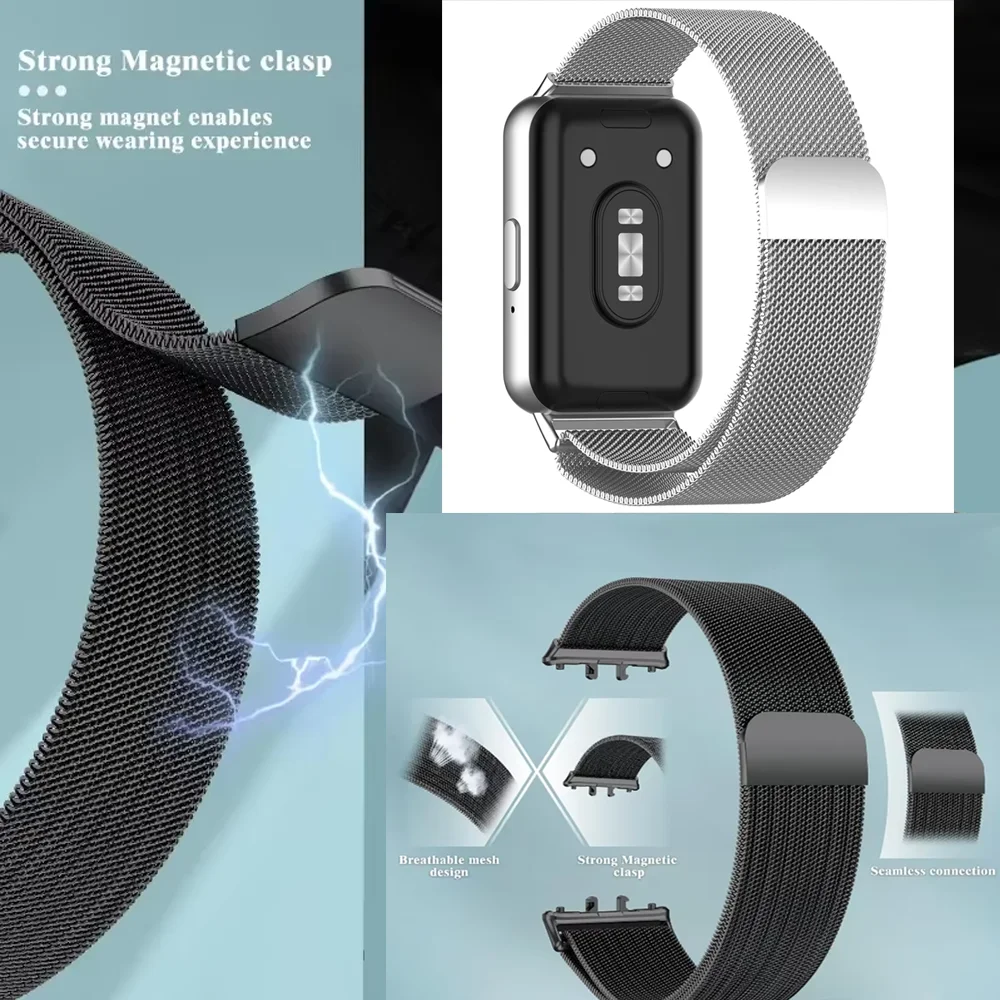 Correa milanesa de Metal para Samsung Galaxy Fit 3, pulsera de bucle magnético, accesorios para Samsung Galaxy Fit 3