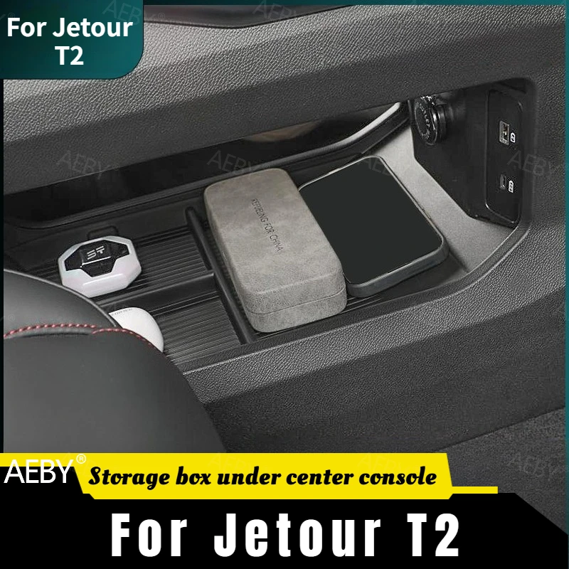

For Jetour T2 2023-2025 Console storage box,Organize trays,Anti slip and dustproof tray,Car interior accessories,armrest box