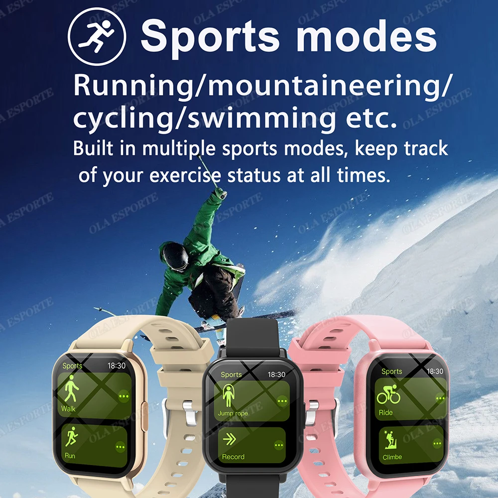 Smart Watch For Women Men Heart Rate Body BT Call Blood Oxygen Flashlight Custom Watch Full Face IP68 Waterproof Smartwatch Man