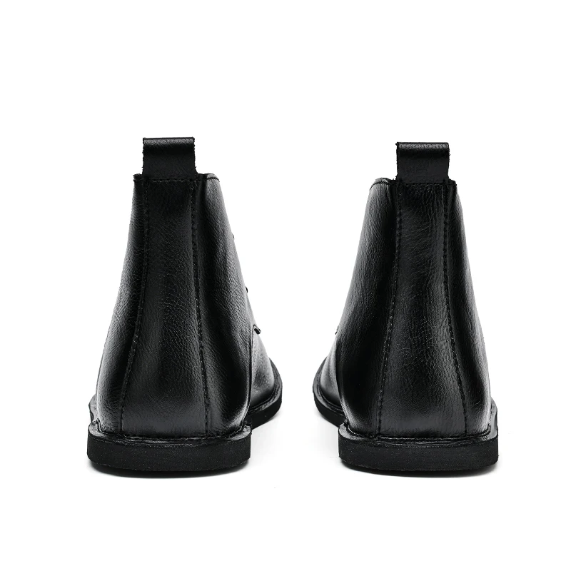 Men's Classical Retro Leather Chukka / Turf Boots Men Fashion Ankle Boot Mens Lace-up Short Desert Boots High-Top Shoes