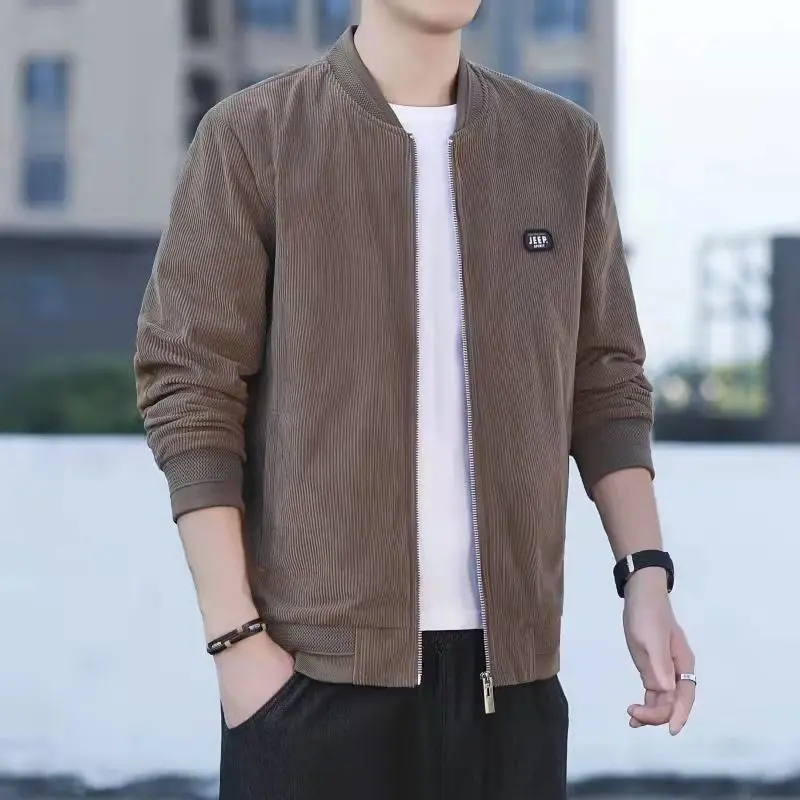 

New Jacket High-end Plush Velvet Thickened Casual Versatile Clothes for Middle-aged Men