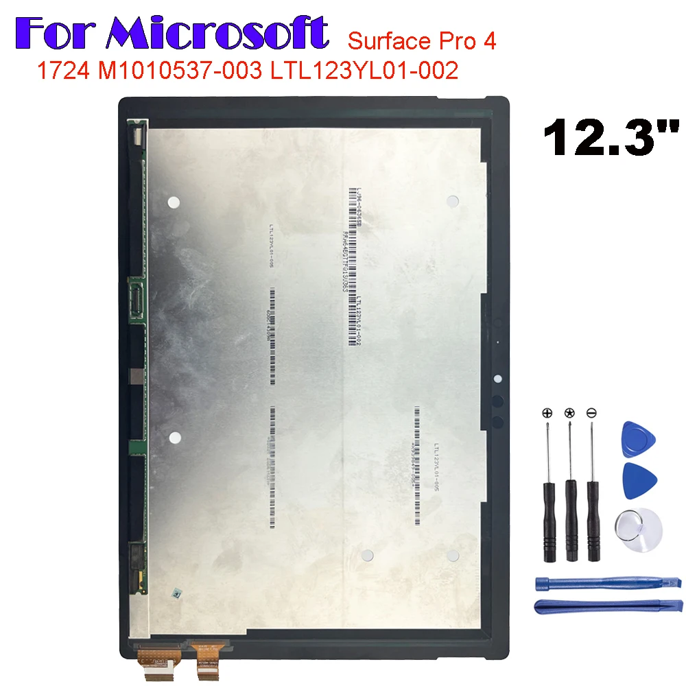 

AAA+ For Microsoft Surface Pro 4 Pro4 12.3" 1724 M1010537-003 LCD Display Touch Screen Digitizer Glass Assembly Repair Parts