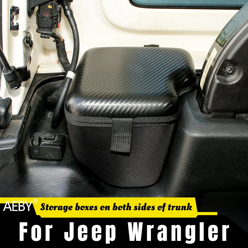 

For Jeep Wrangler 2018-2025 Trunk side storage box cargo organizer,Perfect fit without drilling,Side shelf storage,Accessories