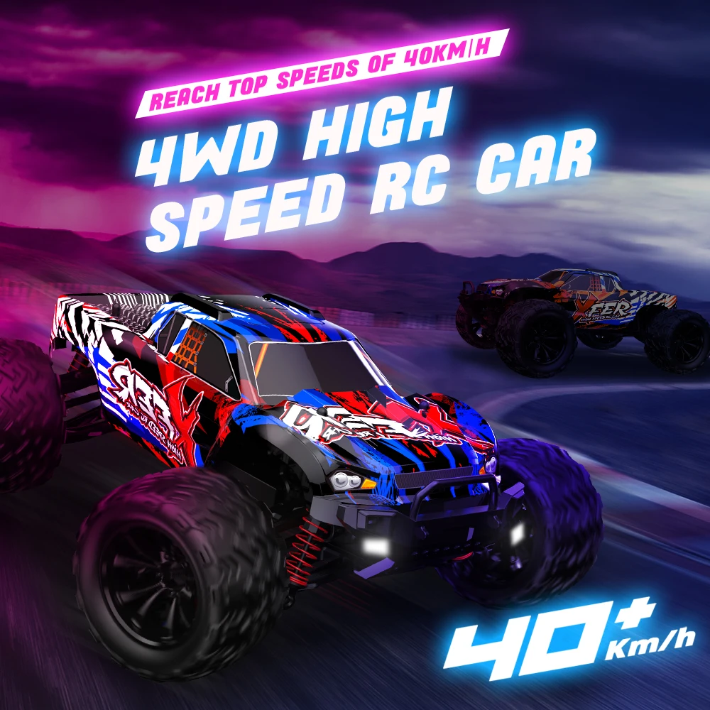 1:16 4WD RC Car 40KM/H Buggy Off-Road Control Drift Trucks With Led Lights 2.4G Radio Remote Control Cars Boys Toys for Children