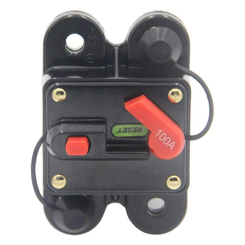 

Circuit Breaker With Menual Reset Home Solar System For Car Audio And Amps Protection 12V-24V DC Reset Inverter