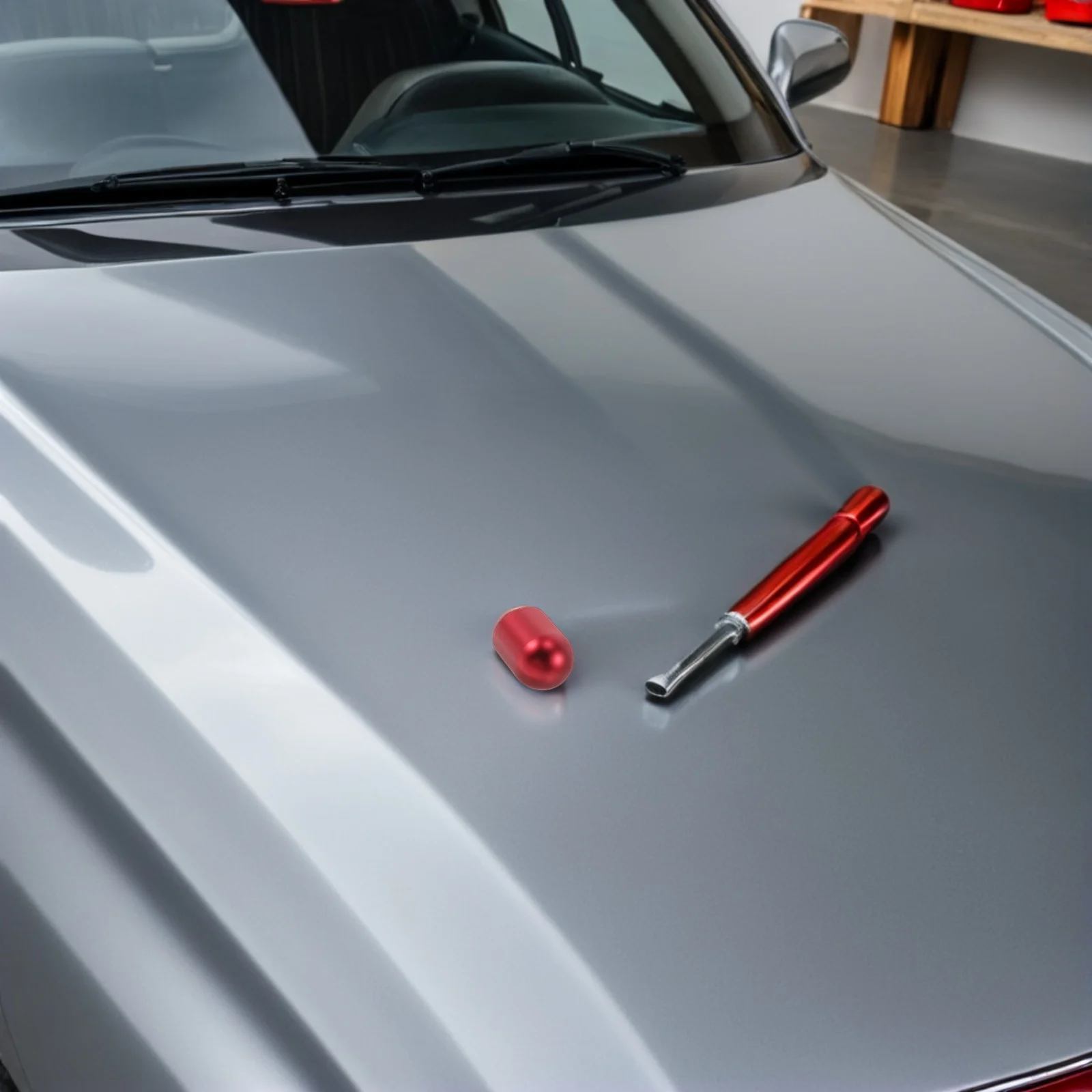 

Car Decorative Sticker Round Red Auto Body Decal Vehicle Exterior Styling Weather Resistant Adhesive Automotive Decoration