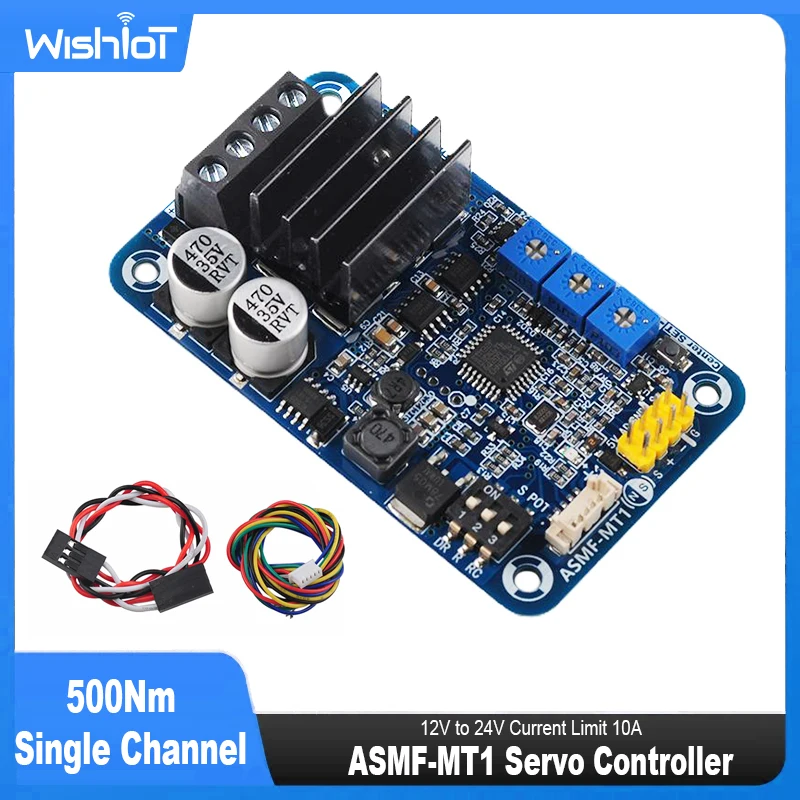 ASMF-MT1 Servo Controller Magnetic Encoded Single Channel High Torque 500Nm Servos Controller 12V to 24V Current Limit 10A