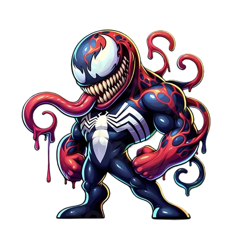 Venom Cartoon Cool Computer Guitar Electric Motorcycle Body Glass Children's Toys Decoration Scratch Cover Sticker Wholesale