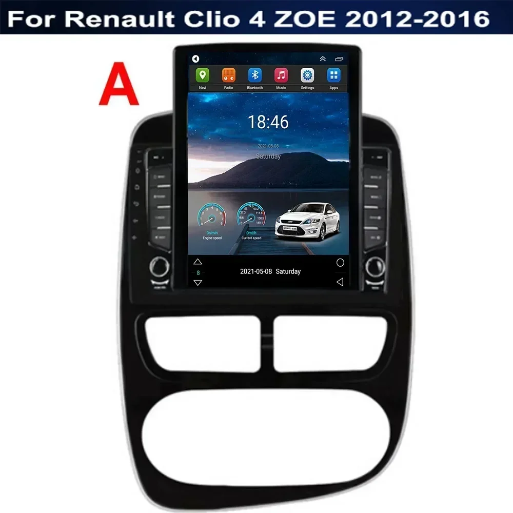 For Tesla Style 2 Din Android 13 Car Radio For Renault Clio 4 ZOE 2012-2035 Multimedia Video Player GPS Stereo Carplay DSP RDS