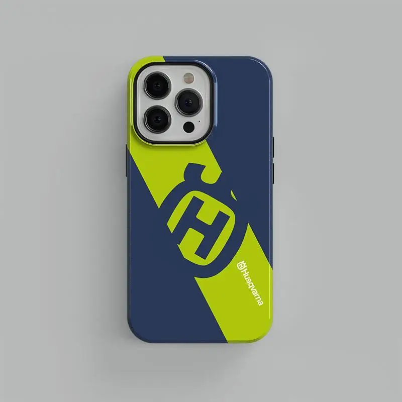 Car Motorcycle Logo Pattern Phone Case New Silicone For Husqvarna iPhone 16 15 14 13 12 11 Pro Plus Promax 7 8 Plus SE2 3 XXS Xr view 5
