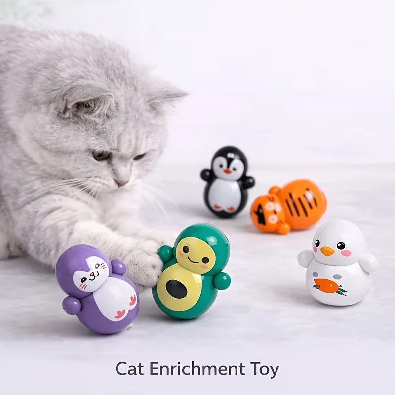 10pcs Self-Rolling Cat Toy for Indoor Use Lightweight Puzzle Toy for Cats No Batteries Required Random Designs