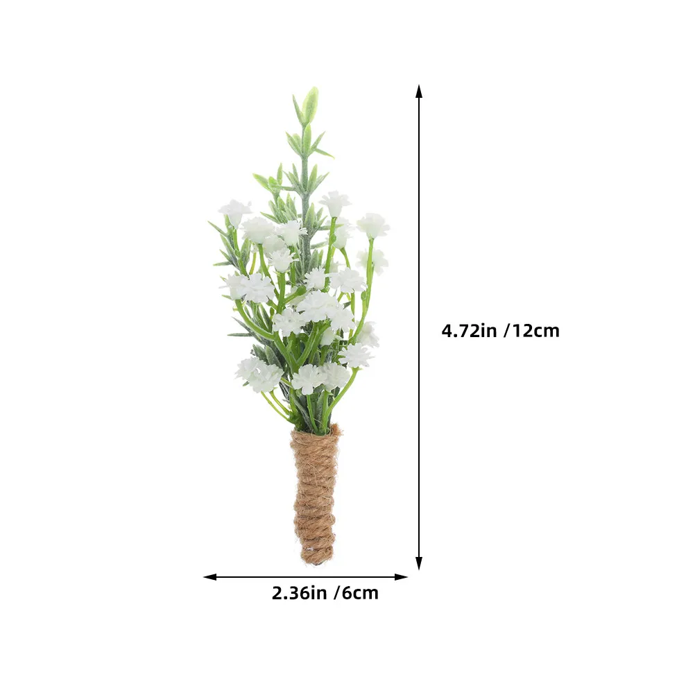 10Pcs Rustic Boho Artificial Boutonniere for Men with Pin Fresh Elegant Groomsmen Wedding Corsage Party Decoration Small Favors