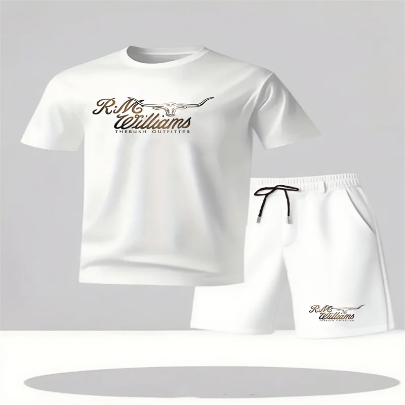 

Men's outdoor jogging multifunctional short sleeved T-shirt and sports shorts summer men's sports and leisure quality set