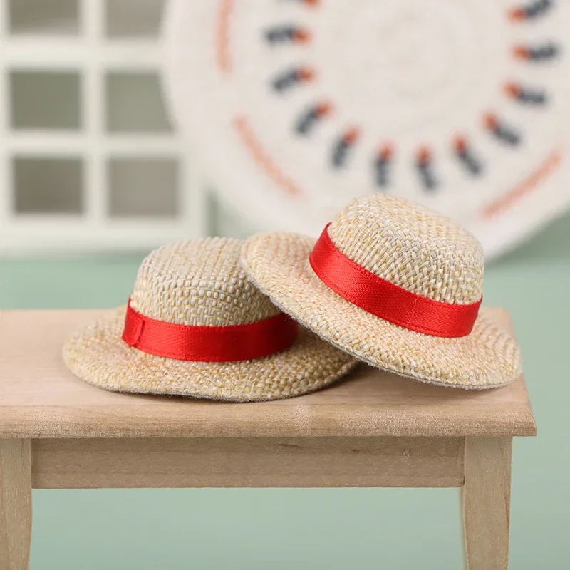 1Pc Puppe Haus Puppe Stroh Hut Sonne Kappe Für Puppe Kleidung Zubehör DIY Dekoration Spielzeug