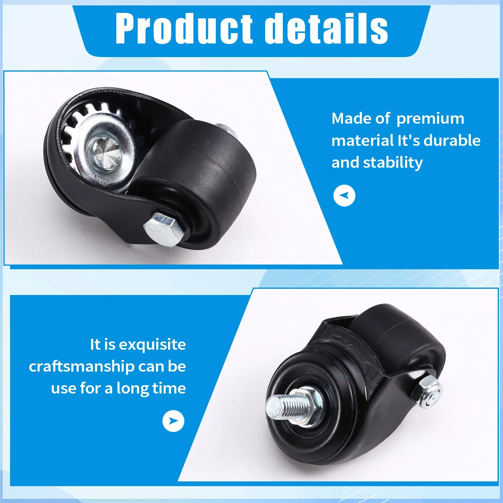 PZHI-Front Wheels Accessories For Packout Rolling Tool Box Caster Replacement Parts