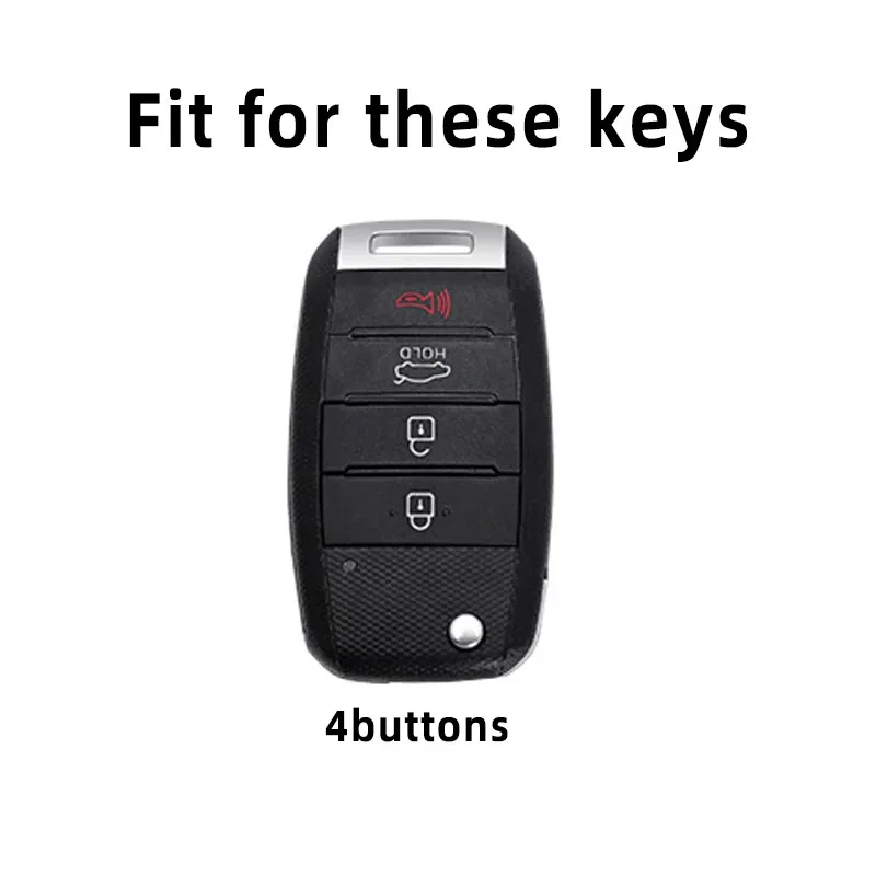 4 أزرار حافظة مفاتيح السيارة من البولي يوريثان لكيا ريو 3 K2 Ceed سيراتو K3 سبورتاج 4 بيكانتو K5 أوبتيما سورينتو فورتي ستينغر 2017 2018