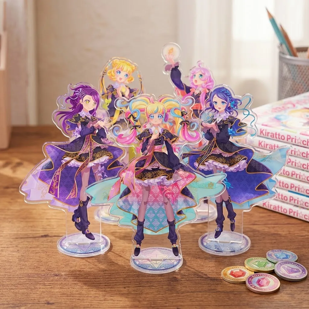 Anime Pretty Series Acrylic Stand Figure Chibi Anime Standing Sign Model Plate Desk Decor Fans Gift Keychain