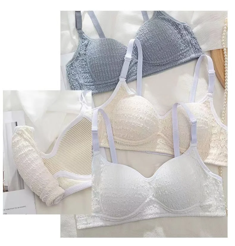 Top Cotton Underwear Ab Cup Bra For Gathered Push Up Bra Comfort Brassiere Lingerie Bralette For Bras