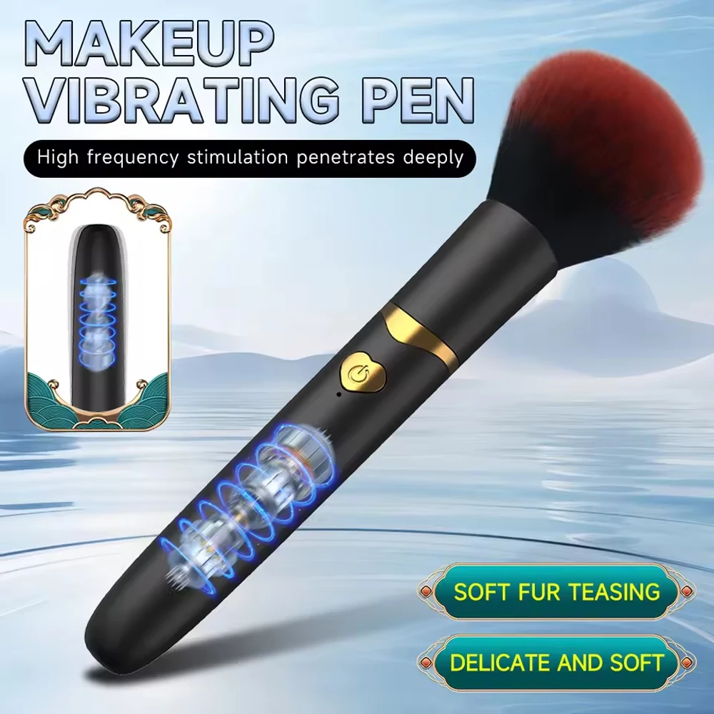 Portable Waterproof Concealer Brush-Style Vibration Stimulator Adjustable G-Spot Anal Vaginal Adult Toy for Sexual Wellness Gift image 2