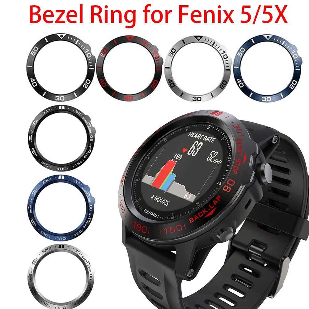 

Watch Bezel Ring for Garmin Fenix 5 5X Anti-Collision Metal Stainless Steel Timezone Scale Racing Speed