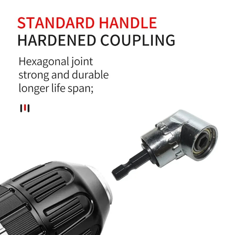 Reversible Electric Drill Bit with Hex Handle 105 Degree Angle Bending Tool for Drilling And Fastening