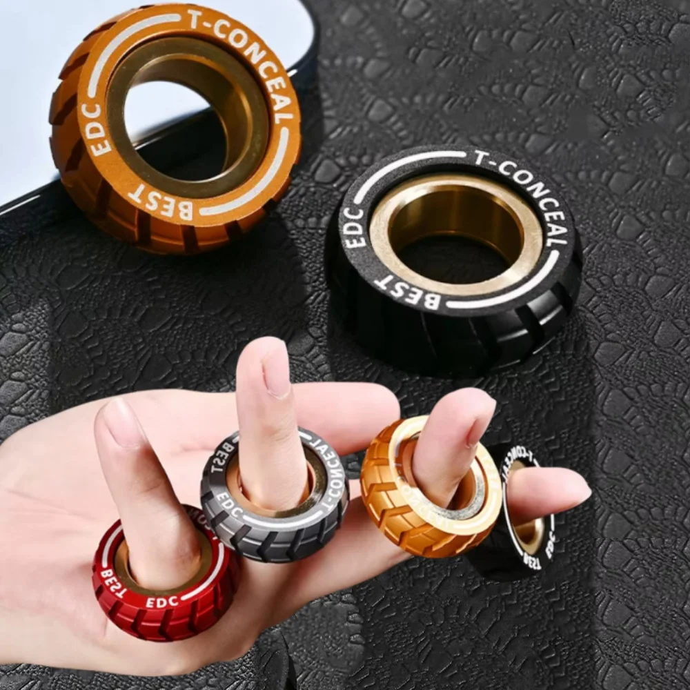 

Magnetic Metal Fidget Ring Slider Toy EDC Stress Relief Finger Gyro ADHD Sensory Toy for Adults Anxiety and Focus