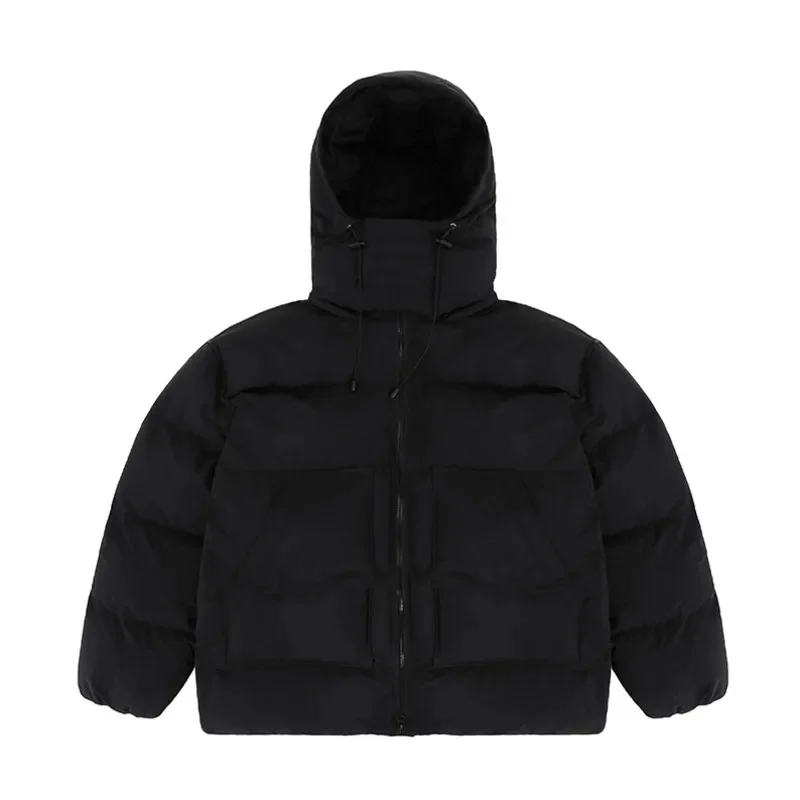 AW-Veste à Capuche en Coton pour Homme, Coupe-Vent, Chaud, Col Haut, Patch, Sac, Poignées Amovibles, Haute Qualité, Couple, Nouveau