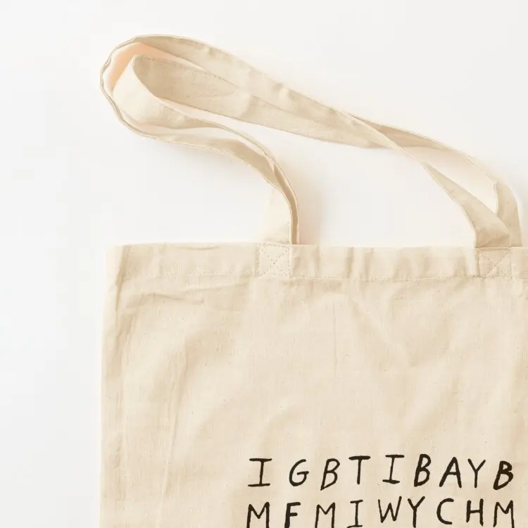 Sei il rischio, devo prendere la borsa tote con testi