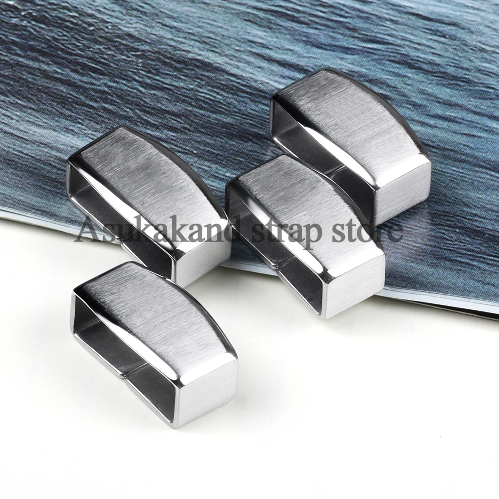 18mm 20mm Silber Aktive Ring Schnalle Edelstahl Uhr Schnalle Ring für Seiko Silikon Armband Hand Haut Schnalle Uhr Zubehör