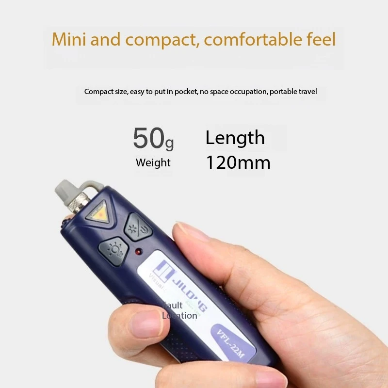 

JILONG FTTH VFL Optical Fiber Laser Mini Visual Fault Locator 650nm With LED Light 10mW 20mW 30mW