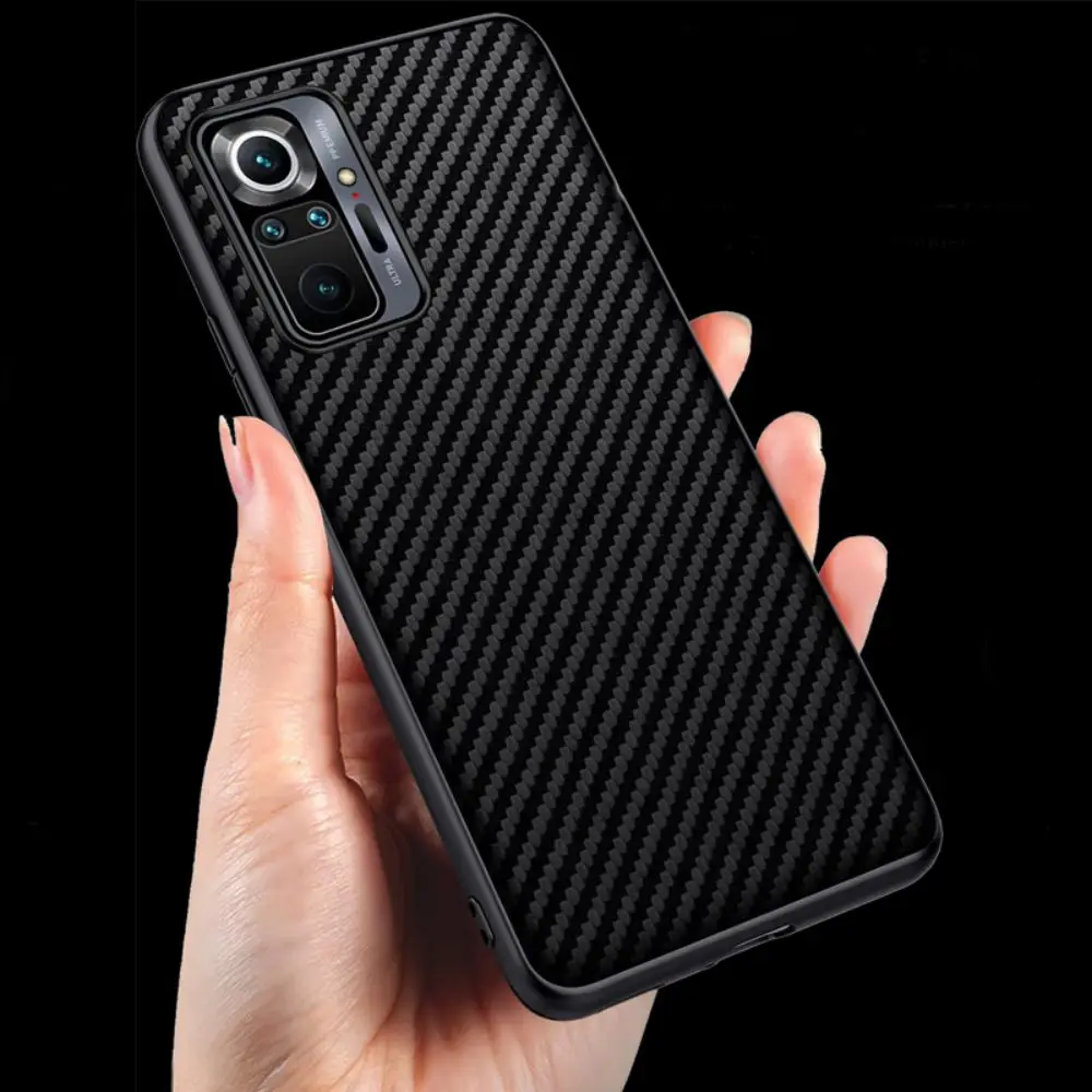 Carbon Fiber Texure Soft TPU Silicone Case For Redmi 9T Poco M3 Note 10 11 Pro 10s 11s 4G 9S Ultra-thin Phone Cover Capa Coque