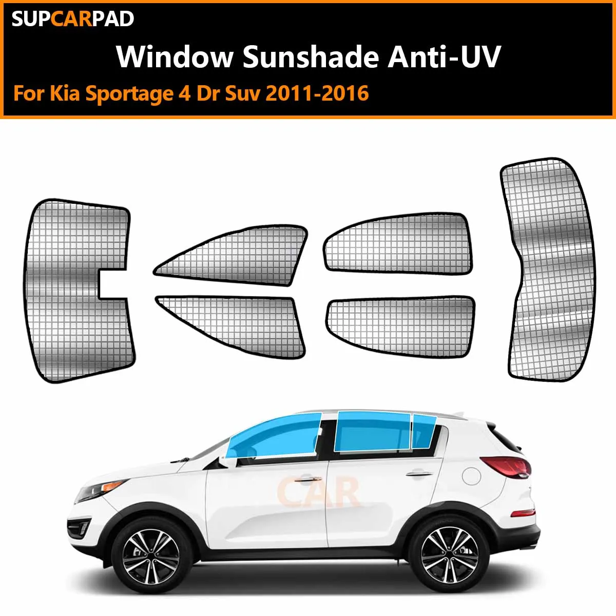 

For Kia Sportage 4 Dr Suv 2011-2016 Custom Car Window Sunshade Anti-UV Car Sun Window Visors Sunshade Covers Accessories