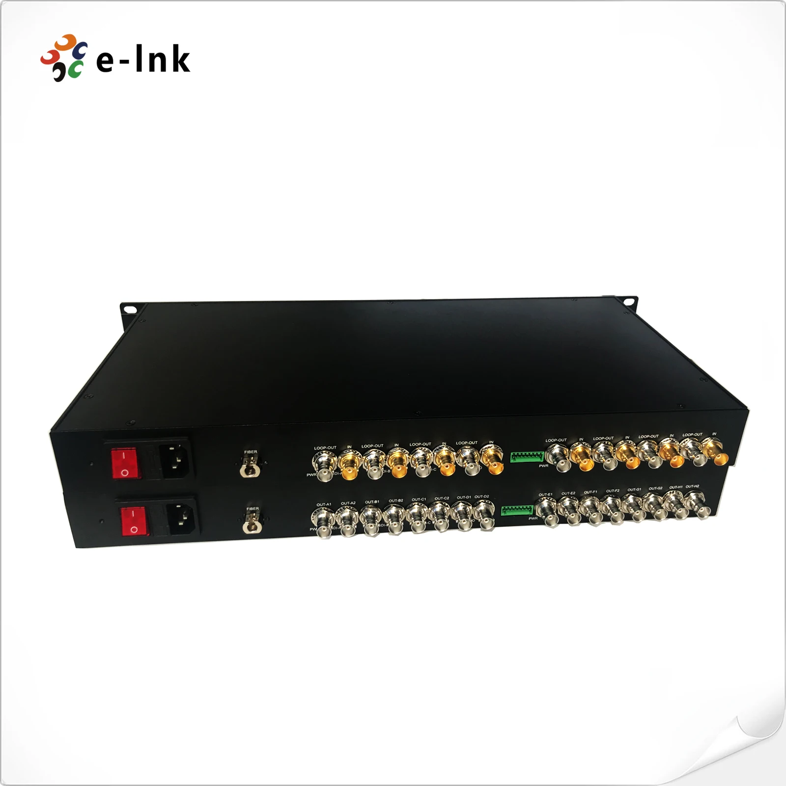1U 8-Channel SD/HD/3G-SDI Over Single Fiber CWDM Extender with 20km Transmission