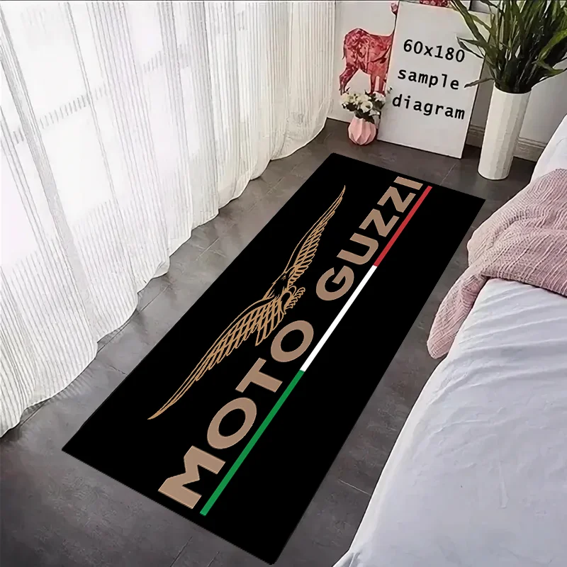 G-Guzzi Motorcycle Carpet Garage Mat Racing Cool Moto Display Motorcycle Display Mat Anti-slip Home Decor Long Strip Rug
