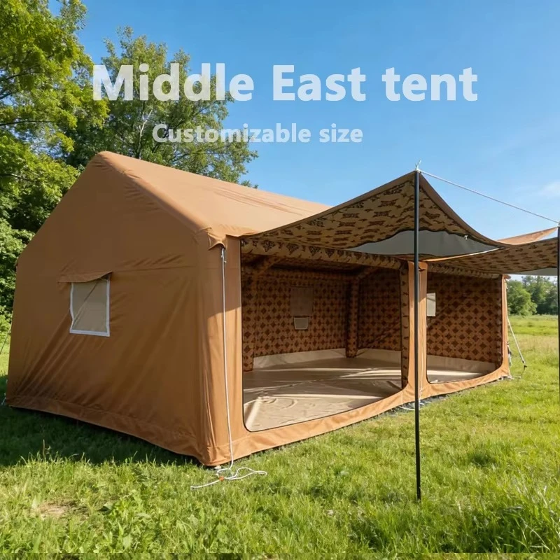 Wholesale 3X3 4X3 4X4 Dubai Luxury Portable Inflatable Tent 3-8 Middle East Desert Camping Outdoor Oxford Tent