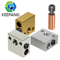 Bimetal CR10 Heating Block Titanium Alloy Heat Break Throat 1.75mm Copper Plating Tube For Ender 3 CR-10 Hotend 3D Printer