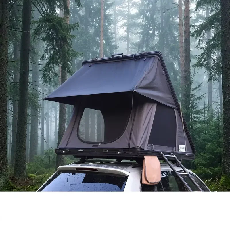 2-3 Universal Rugged Season Roof Tent Aluminum Frame Shelter Canopy for Wilderness Exploration with Shoe Bags Annex