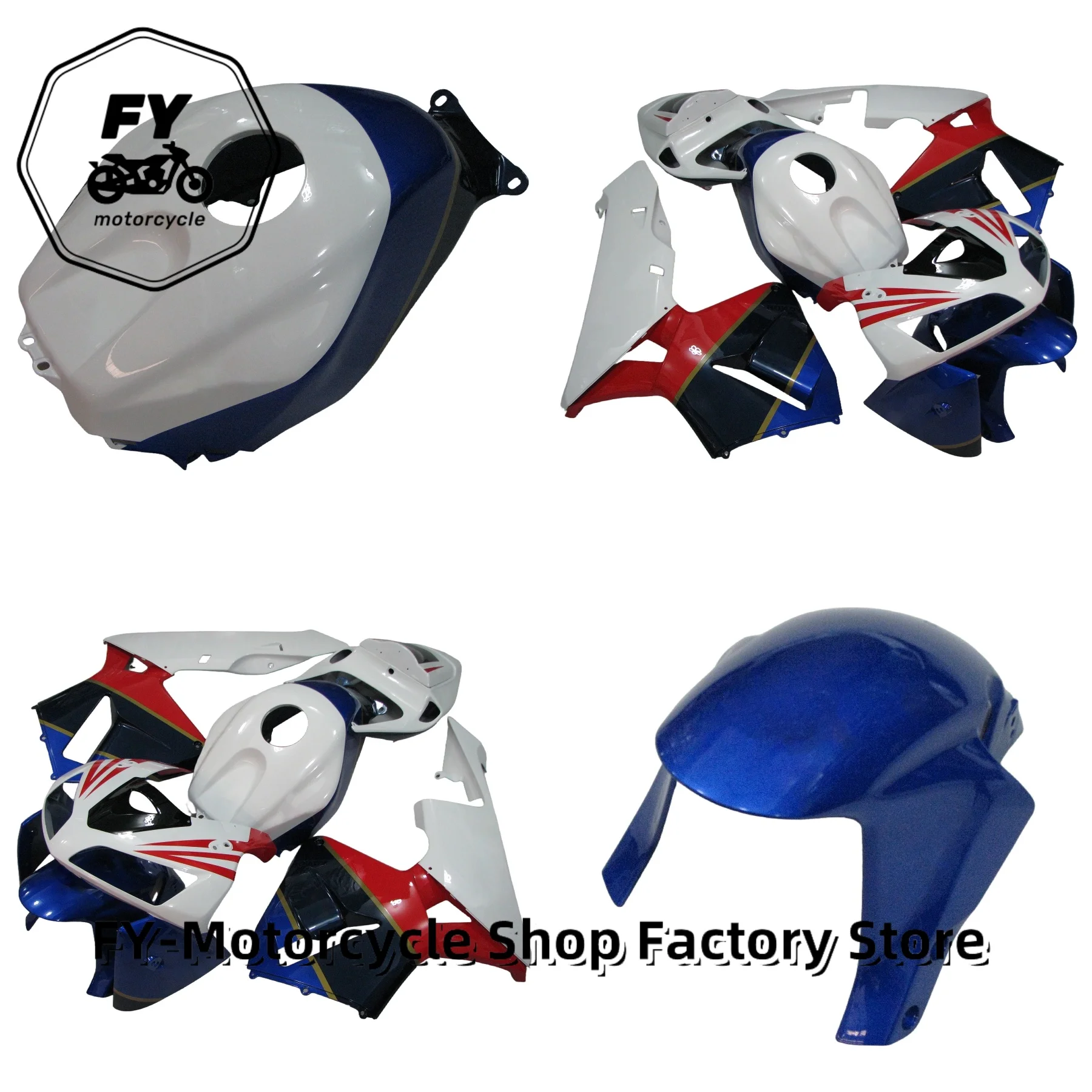Комплект полного обтекателя с прямым креплением для CBR 600RR F5 05 06, панели кузова с предварительно просверленными отверстиями, полный комплект для замены обтекателей.