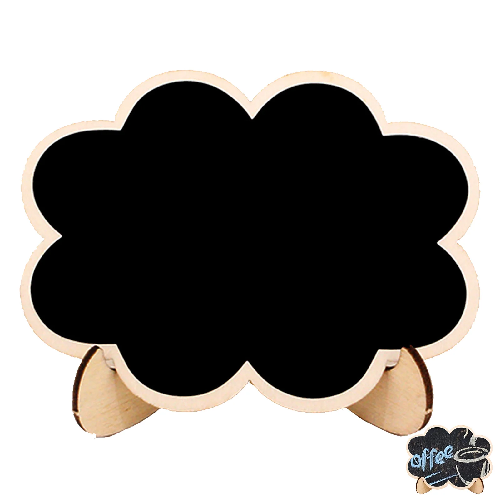 20pcs Mini Chalkboard Signs with Creative Flower Shape Design Bulletin Board Suitable for Boutiques Restaurants