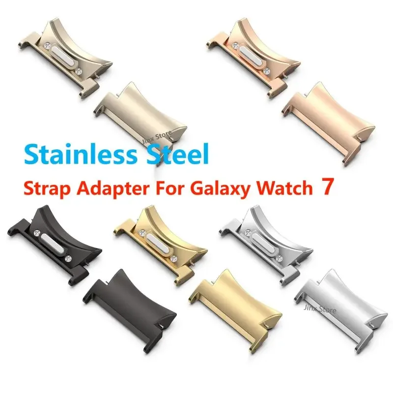 1Pair Button Adapter For Samsung Galaxy Watch 4 5 6 7 Watchband Strap Connector Bracelet 316L Stainless Steel  20mm 22 Band