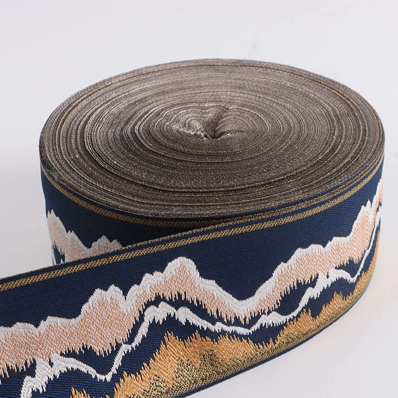 1 meter 9cm Landscape Large Edge Jacquard Trim Curtain Ribbon Sofa Cushion Table Runner Pillow